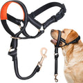 Barkless no pull dog head collar front view