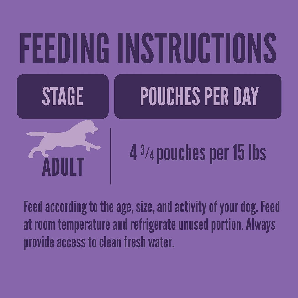 A Strong Heart wet dog food pouch texture and gravy detail