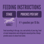 A Strong Heart wet dog food pouch texture and gravy detail
