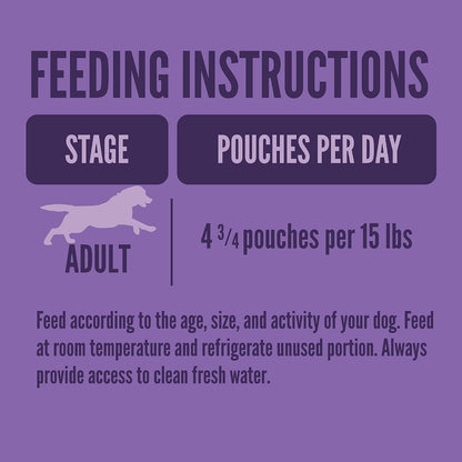 A Strong Heart wet dog food pouch texture and gravy detail