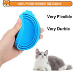 2 Pack Pet Food Can Covers, Silicone Universal Can Lids for Dog & Cat Food, BPA Free, One Fit Most Standard Size Food Cans Green/Blue - Image 4