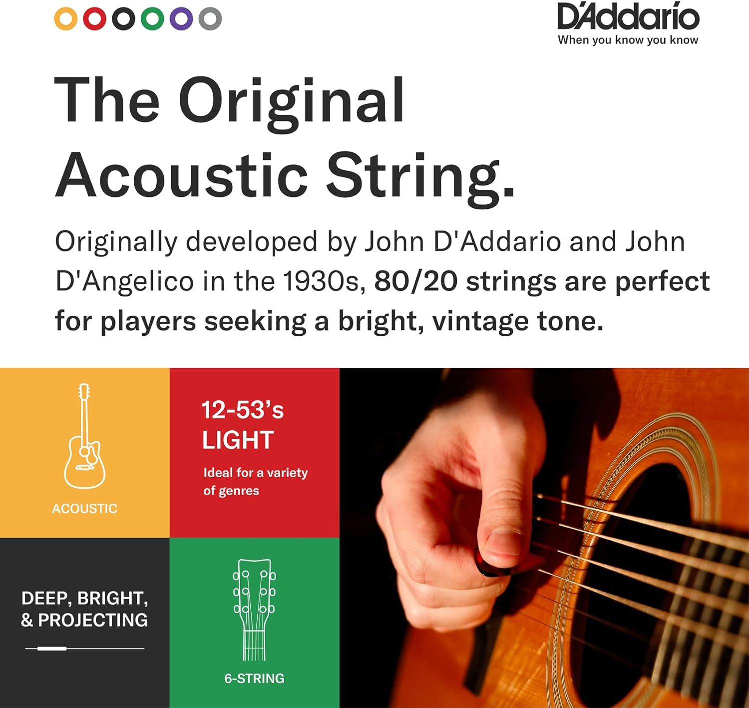 D'Addario Set Acoustic Guitar 80/20 Lite 12Str (EJ36) - Image 4