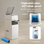 Side profile of GKJ pet waste disposal bin showing fill window