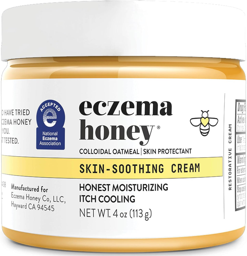 Eczema Honey Original Skin Soothing Cream front view jar for eczema relief