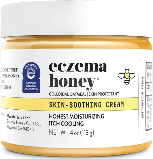 Eczema Honey Original Skin Soothing Cream front view jar for eczema relief