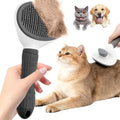 Generic self-cleaning slicker brush front view for pets