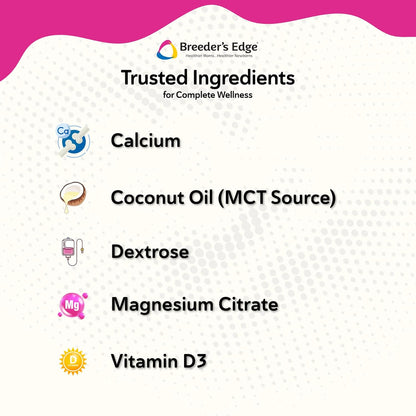 Side profile of Oral Cal Plus calcium gel for pets