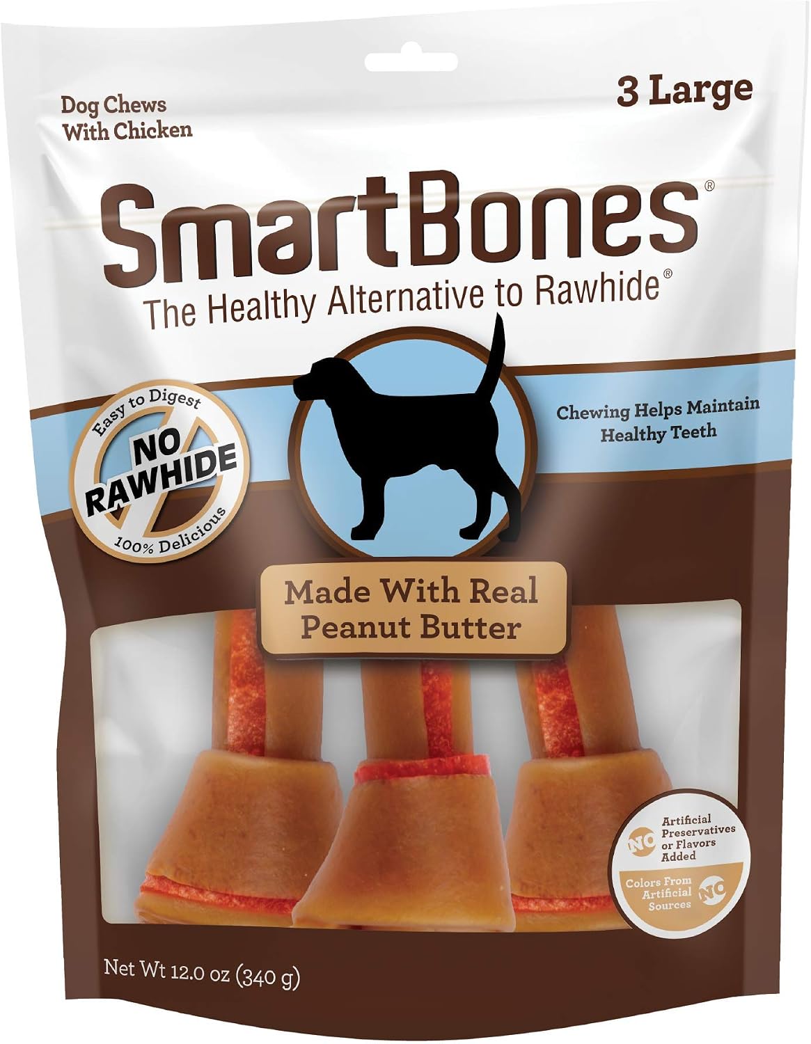 SmartBones Dog Chews, Treat Your Dog to Rawhide-Free Dog Bones, Made With Real Meat and Vegetables, 3 Large - Image 11