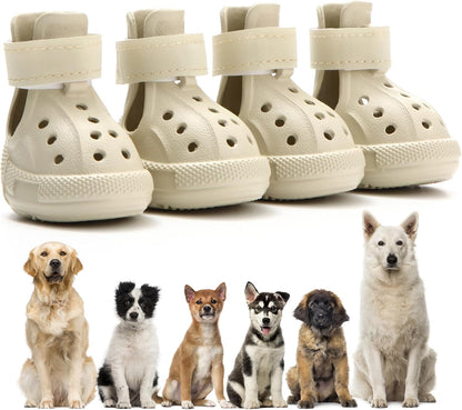 Dog Shoes for Hot Pavement,Non-Slip Waterproof Breathable Easy to Clean Put On and Take Off Dog Boots,Paw Protector for Hot Summer Roads Winter Snow (Pink, Size 8:(3.15"x2.56")(L*W)) - Image 9