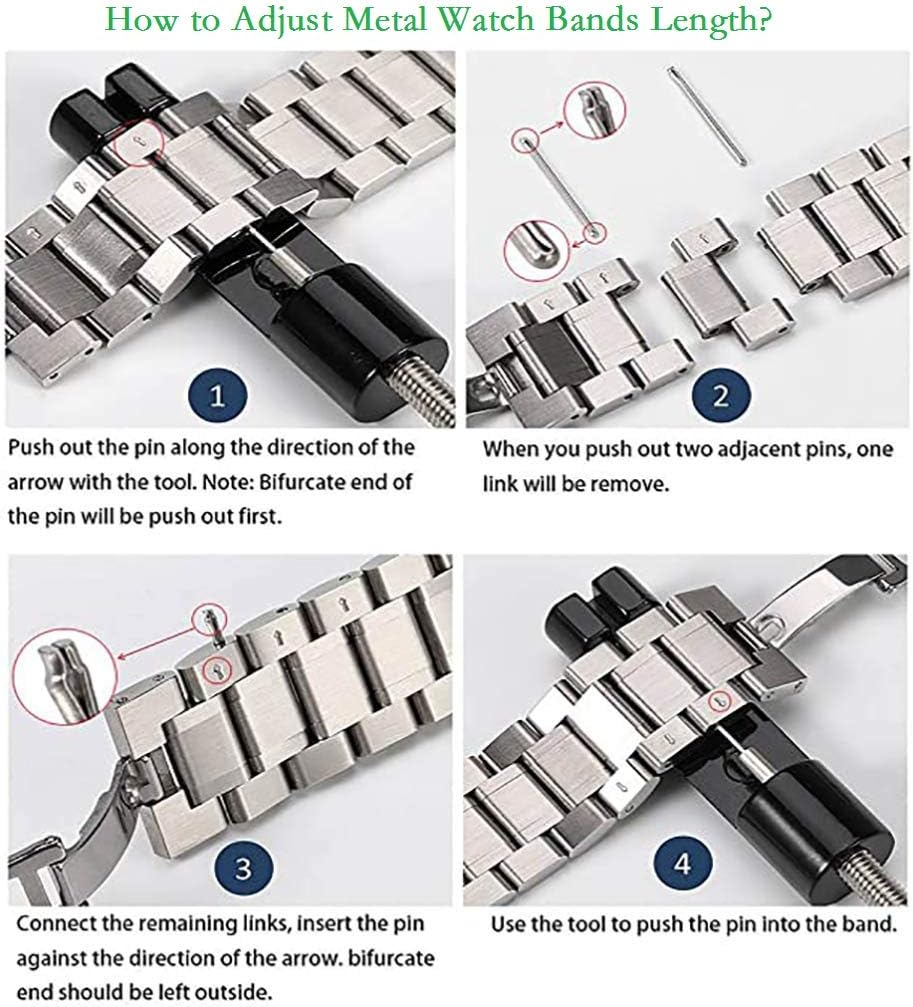 Top angle view of the universal watch strap pin remover tool with its textured ergonomic edges.