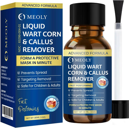 MEOLY Fast-Acting Wart Remover 30ml bottle front view for plantar wart treatment