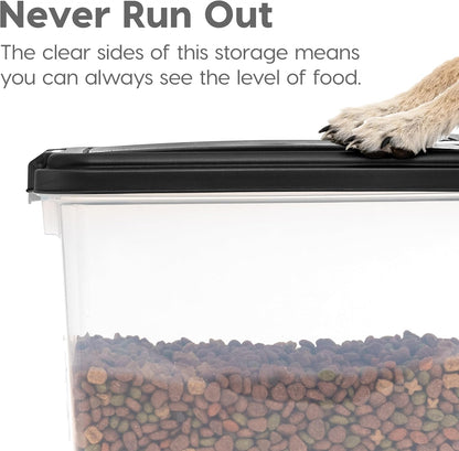 Bottom view of Iris Usa food container showing caster wheels