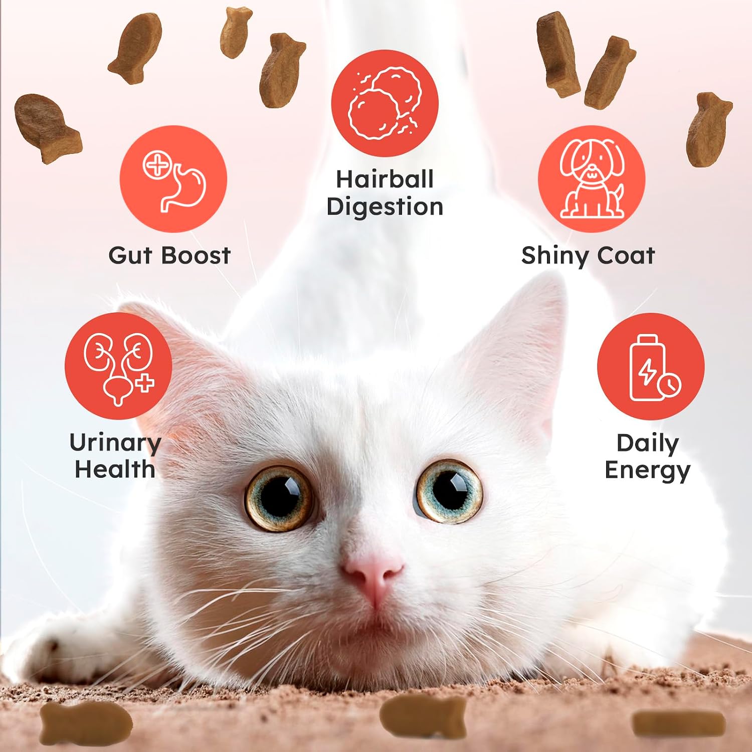 Nutritional facts label on OKKÃ–BI cat hairball relief remedy