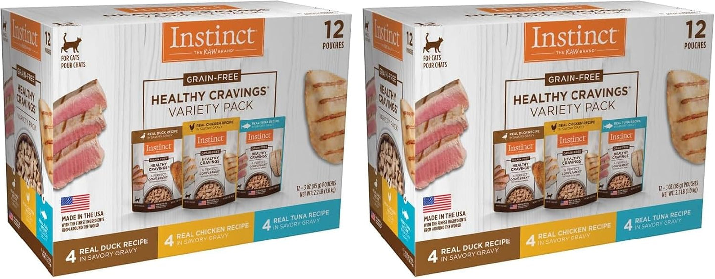 Instinct Healthy Cravings Natural Wet Cat Food Topper, Grain Free Recipe - Variety Pack, 3 oz. Pouches (Pack of 12) - Image 10
