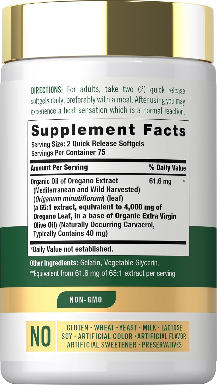 Carlyle Oil of Oregano Softgels | 150 Capsules | Contains Carvacrol - Image 2