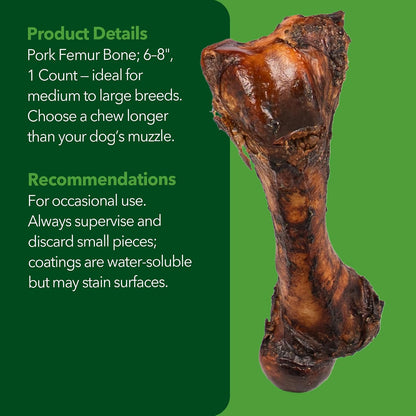 Single ingredient pork femur bone packaging