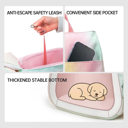 Interior view of Touchdog pet purse showing pearl cotton padding