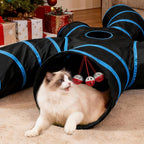 Premium imported Joytale cat tunnel overview highlighting the cave-like structure for hiding and chasing.