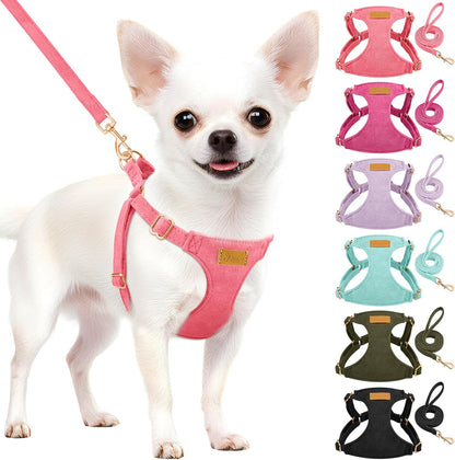 SlowTon No Pull Dog Harness with Leash - Soft Lightweight Floral Pattern Puppy Harness, Adjustable Pet Harness for Small Medium Dogs (Pink Daisy XXS) - Image 12