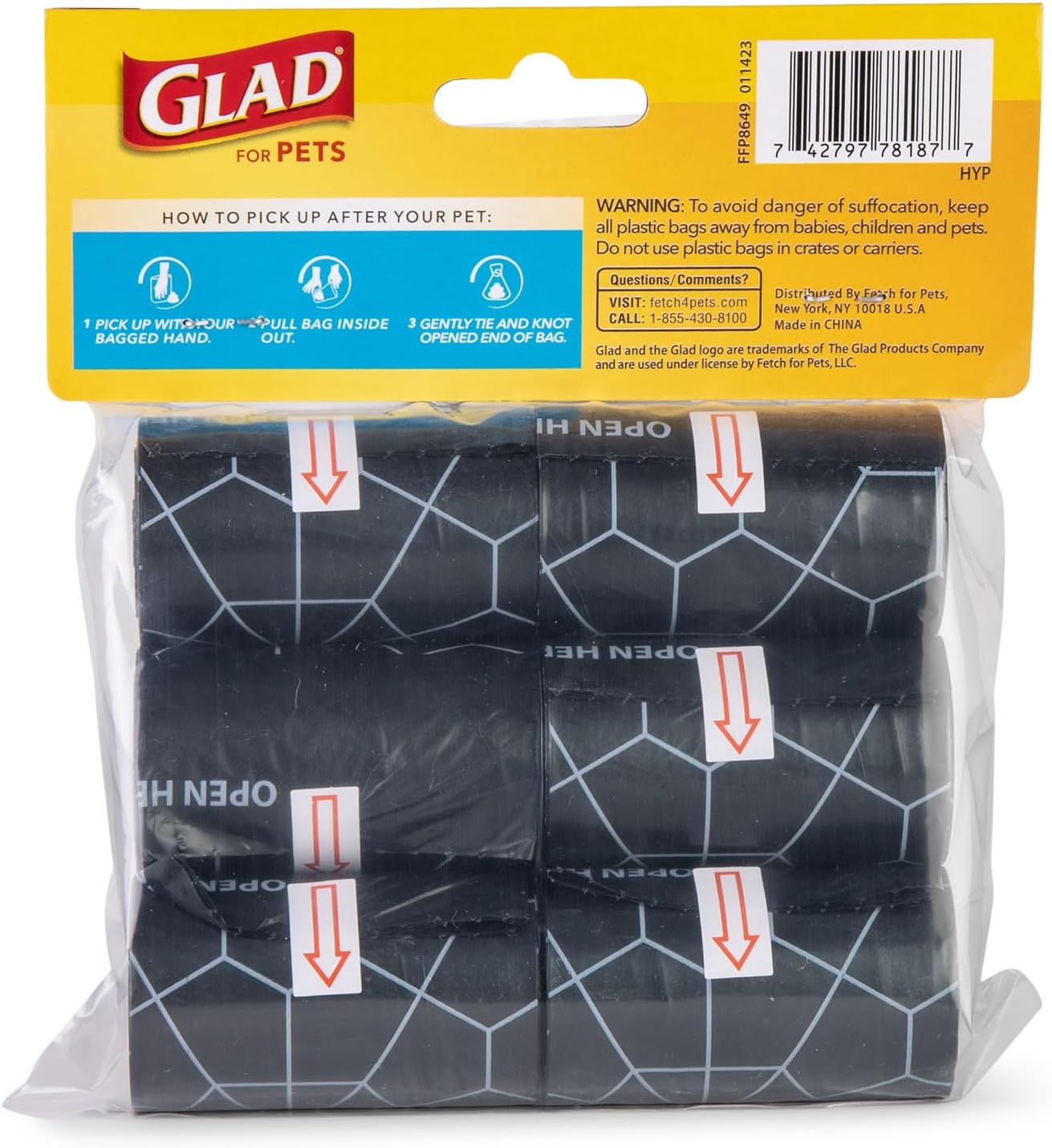 Thick leak proof doggie bags with easy tie handles for pet walks