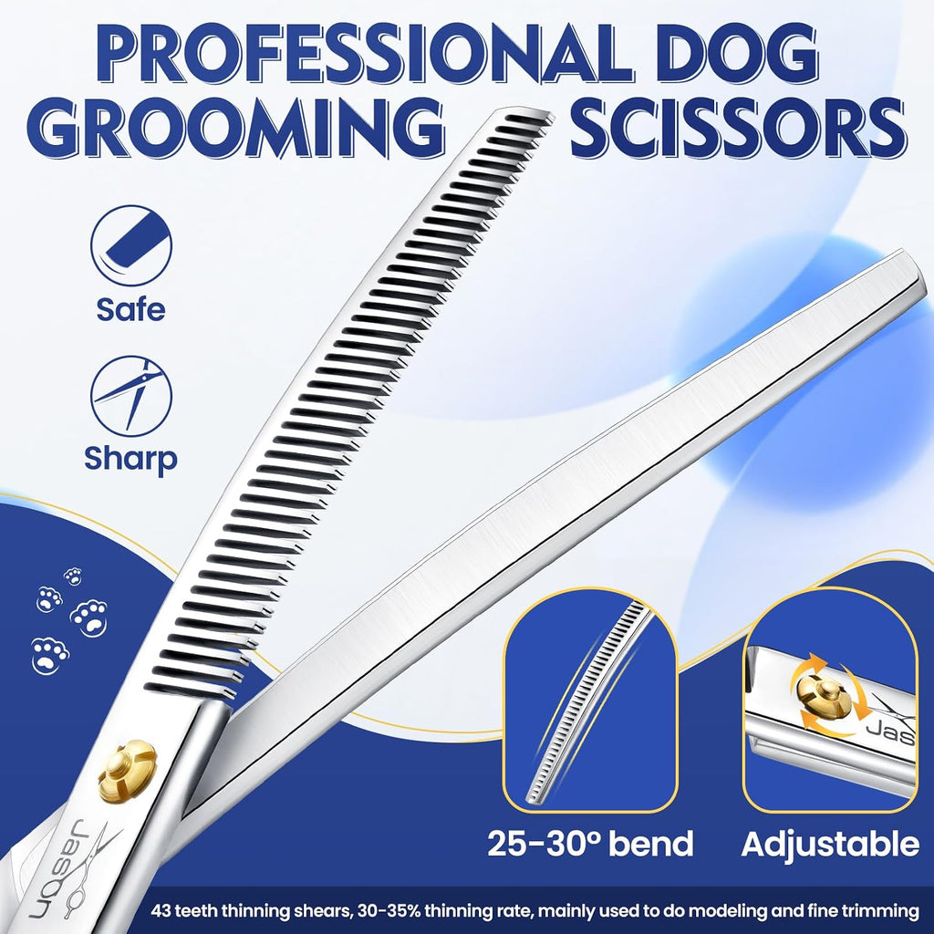 JASON imported USA dog grooming scissors for blending and shaping pet coats
