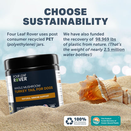 Four Leaf Rover Turkey Tail Mushroom for Dogs - Organic Mushroom Extract with Over 50% Beta-Glucans - Third Party Tested - Made in USA - Image 9