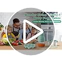 Wonder Living electric baby blender preparing nutritious homemade fruit puree for toddlers.