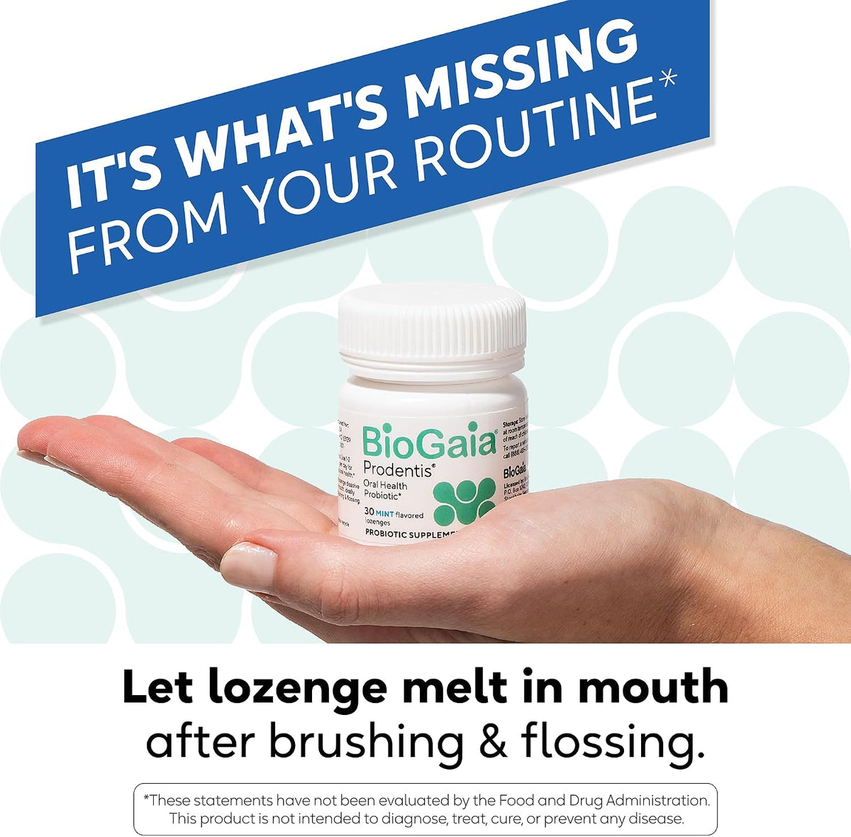 BioGaia Prodentis oral health supplement daily dosage view