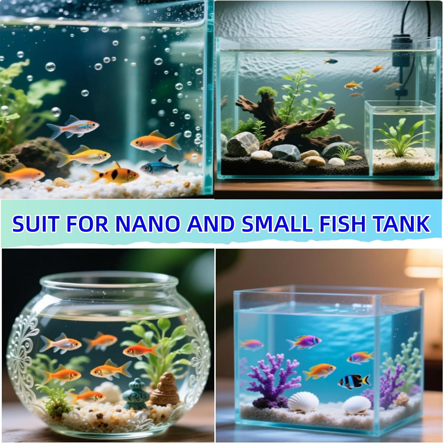 AQUANEAT premium fish tank air disc showing micro-bubble technology close up