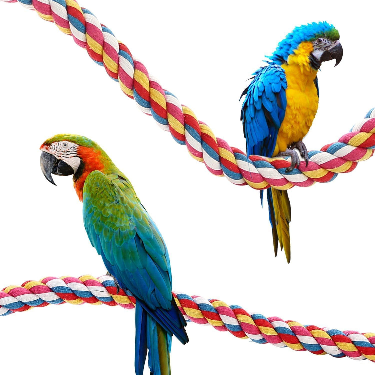 Packaging of authentic Jusney bird rope perch imported from USA