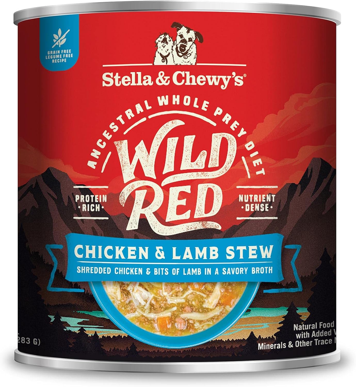 Healthy chicken and beef stew dog food topper with pumpkin for digestive health