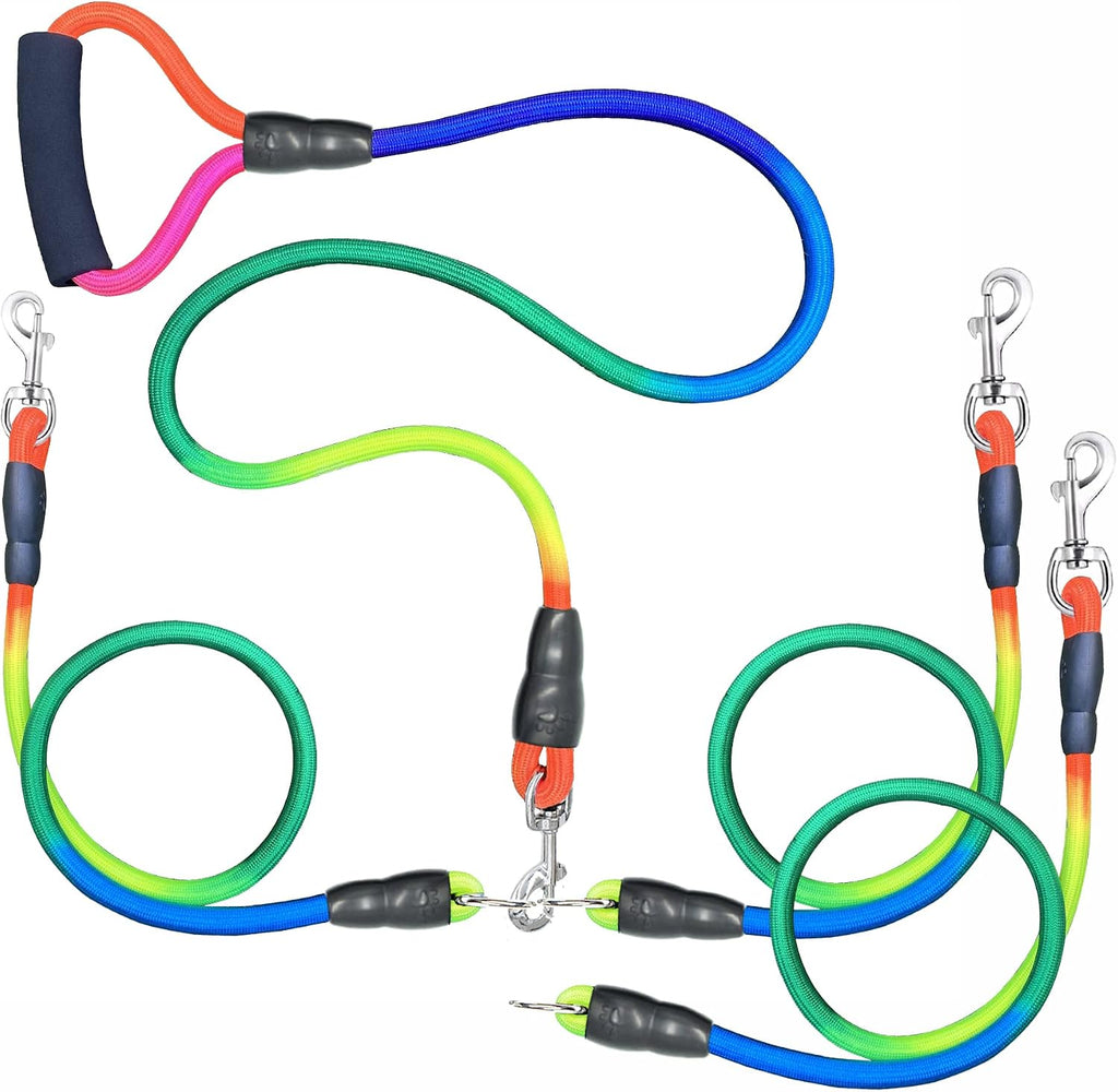 3 Dog Leash No Tangle Heavy Duty Detachable 360 degrees Swivel Device Multiple Dog Leash with Padded Handle for Two/Three Pets (30-200 Lbs) - Image 10
