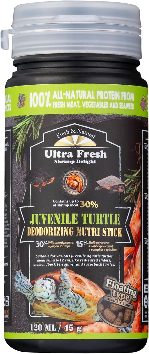 Ultra Fresh Floating Juvenile Turtle Food front view premium reptile nutrition