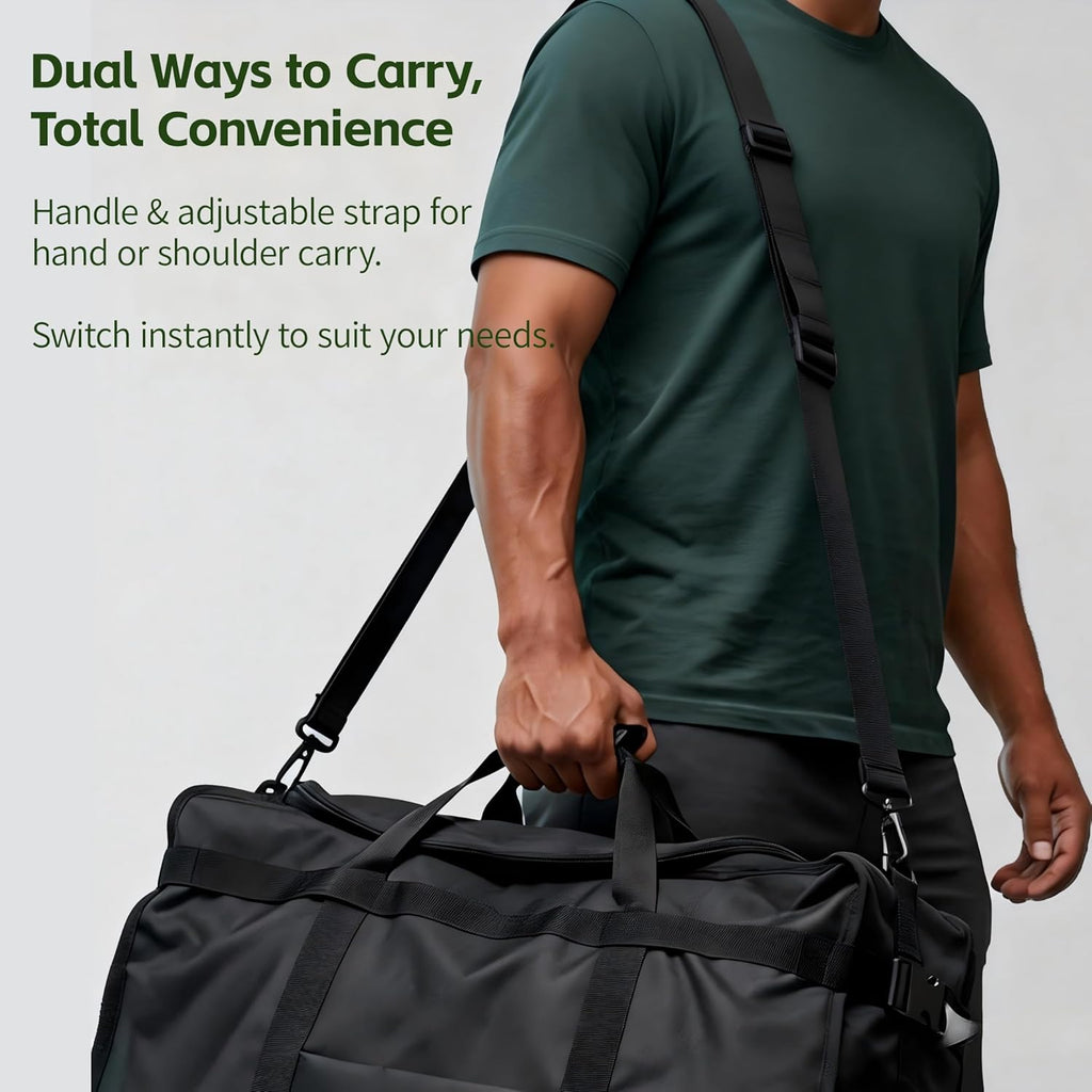 Shinvan heavy duty transport bag holding a collapsed metal wire cage.
