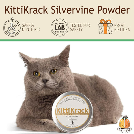 All natural wild harvested silvervine powder packs for cats and kittens