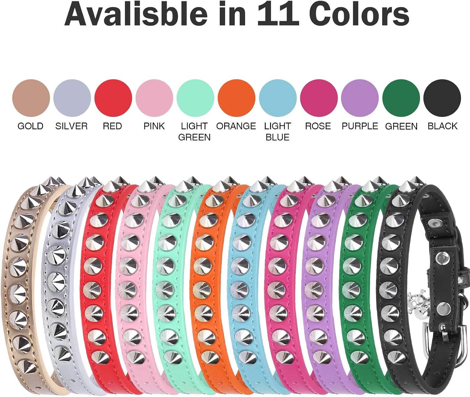 Dillybud 7 to 9 inch adjustable leather pet belt for kittens and small dogs