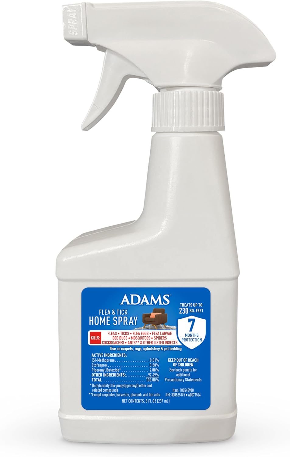 ADAMS Botanicals Flea & Tick Pet & Home Spray, Flea and Tick Spray for Dogs, Cats, Puppies, & Kittens, Indoor Home Treatment, Kills on Pet Bedding and Furniture, 16 Oz - Image 13