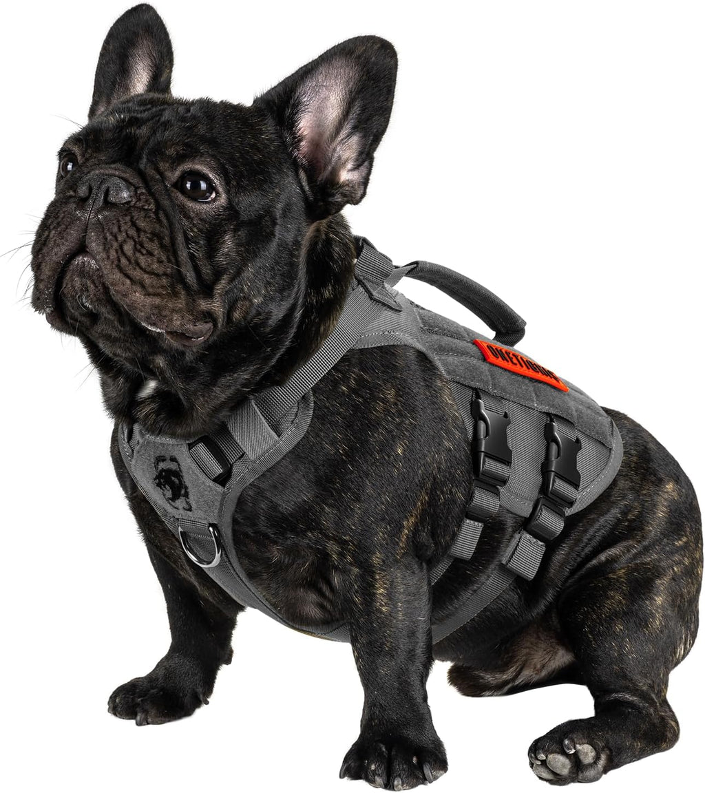 OneTigris Tactical Dog Harness for Small Dog, No Pull Small Dog Vest Harness with Handles Breathable Military Dogs Molle Vests for Walking Hiking Training (Pink, Medium) - Image 14