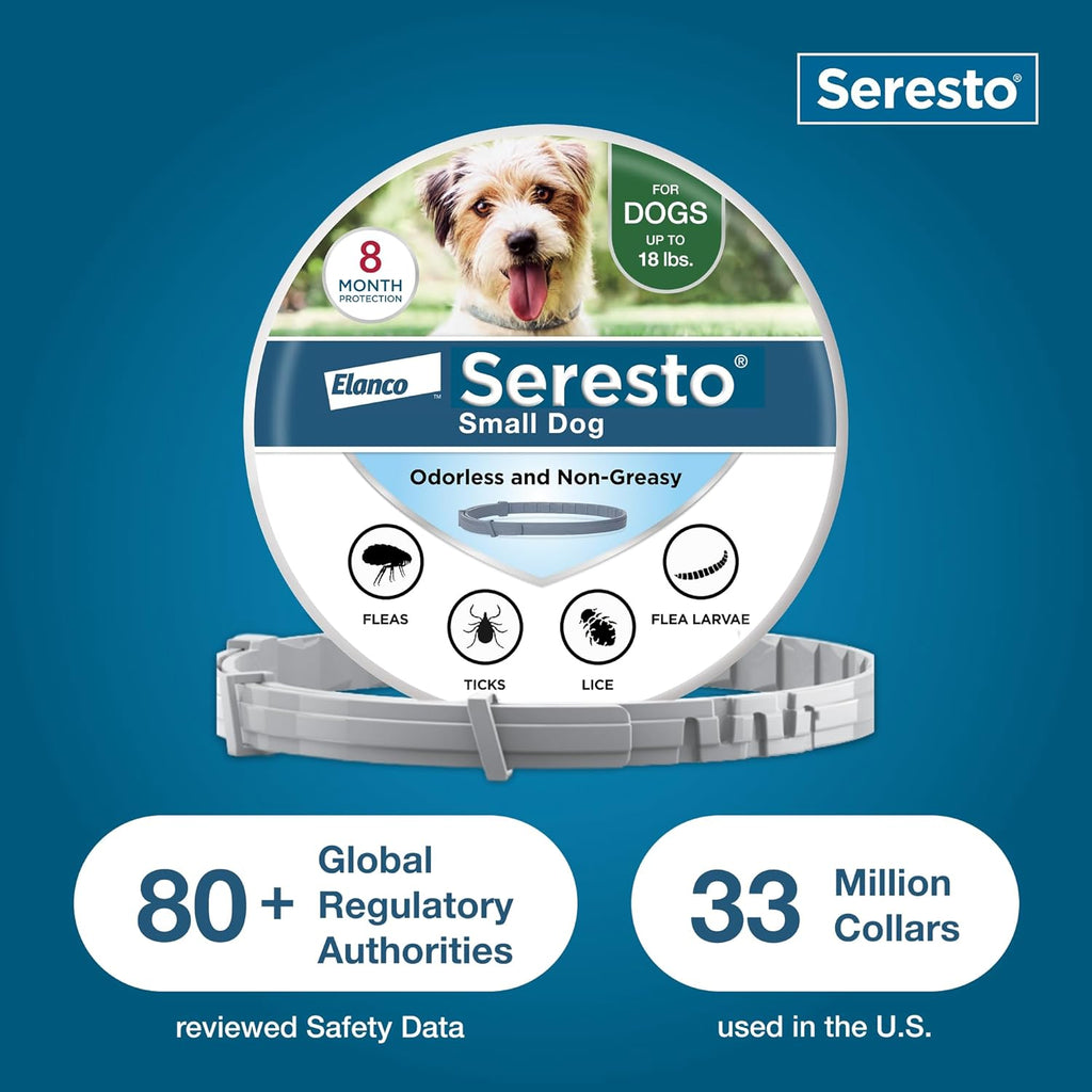 Seresto flea and tick protection collar in original box