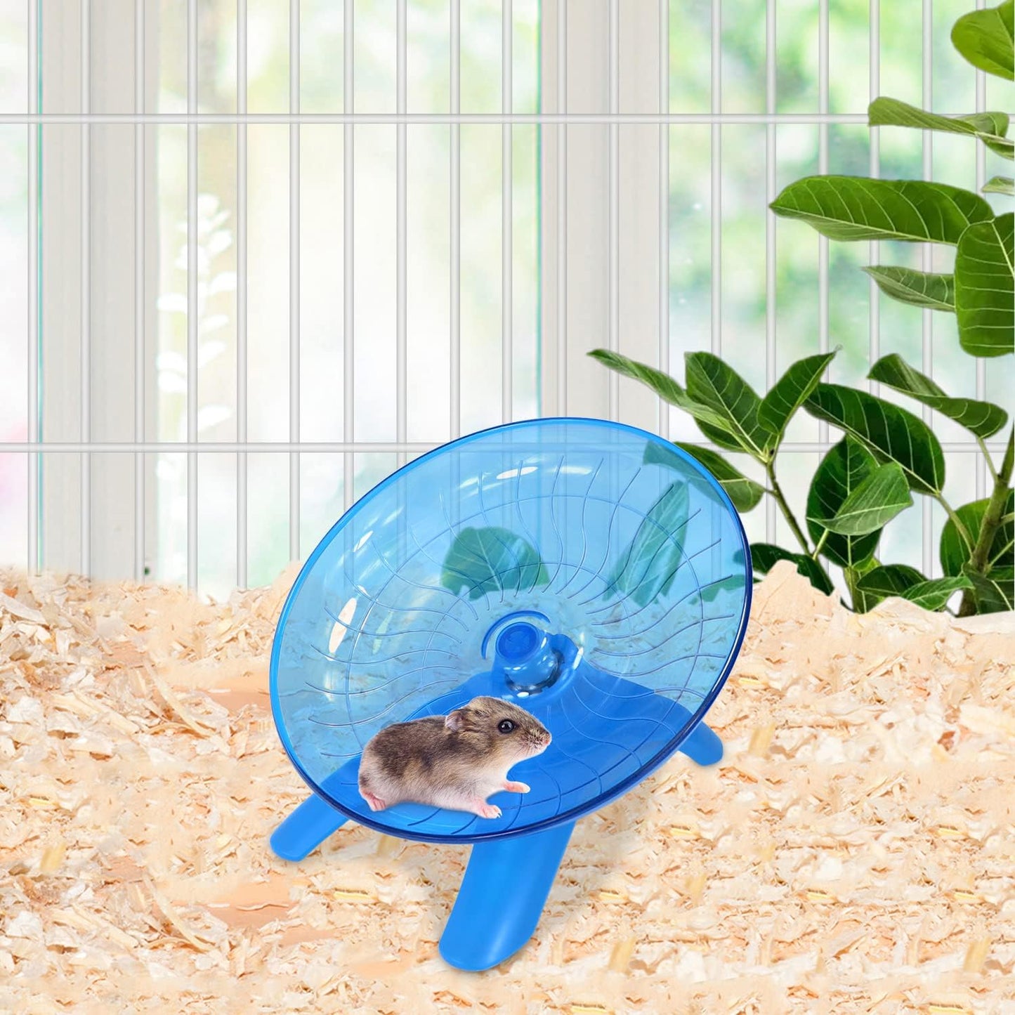Wontee Hamster Water Bottle Water Dispenser Hamster Silent Exercise Running Wheel for Dwarf Hamsters Gerbil Mice (Blue, 125ML) - Image 3