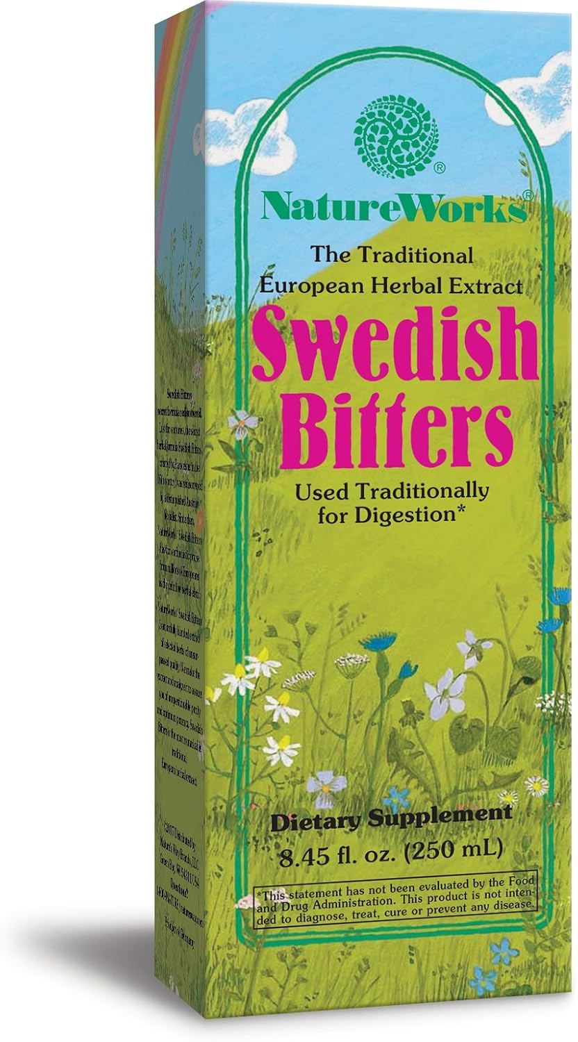 Nature's Way NatureWorks Swedish Bitters liquid bottle front view
