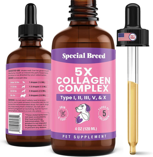 Special Breed premium liquid collagen for dogs front view bottle for joint health