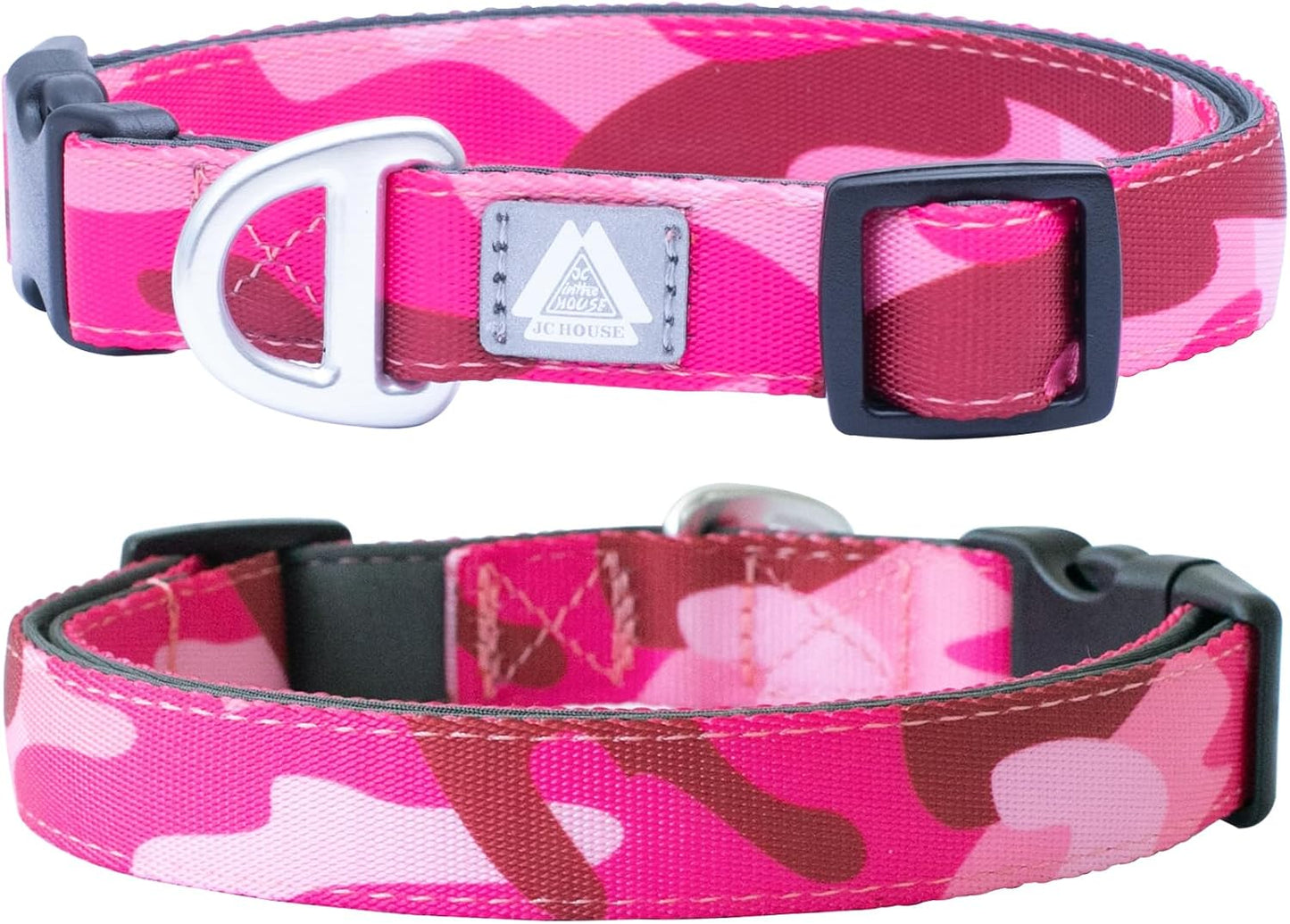 Soft Padded Dog Collar, Neck 12''-20'', Adjustable Heavy Duty Collar with 3M Reflective Logo for Medium, Large Dogs, Camo Orange, M - Image 13