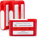 Sijidou 3 pack portable sharps container in red for travel needle disposal
