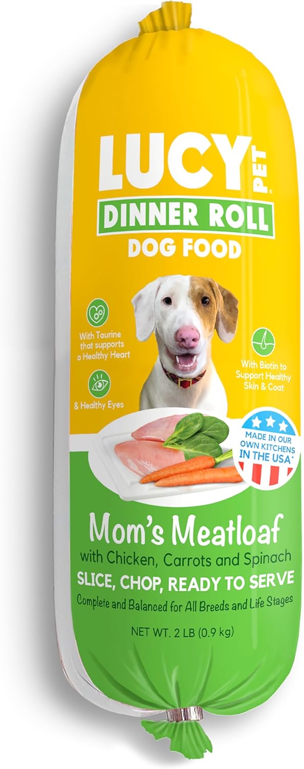 Lucy Pet Dinner Rolls-Mom's Meatloaf Chicken with Carrots and Spinach 4lb - Image 10