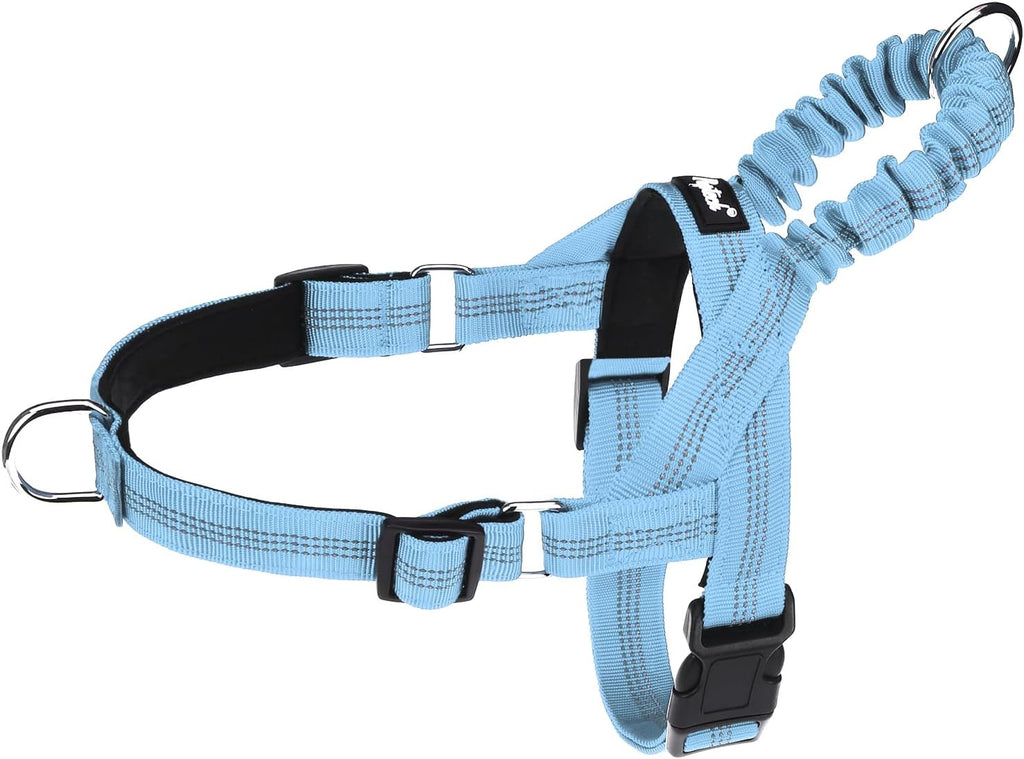 PUPTECK No Pull Dog Harness for Large Dogs, Adjustable Reflective Pet Vest Harness with Bungee Handle, Escape Proof No Choke Harness for Large Dogs Walking Training, Black L - Image 14