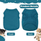 Cute cat wearing Uswalnna soft comfortable solid color pet shirt.