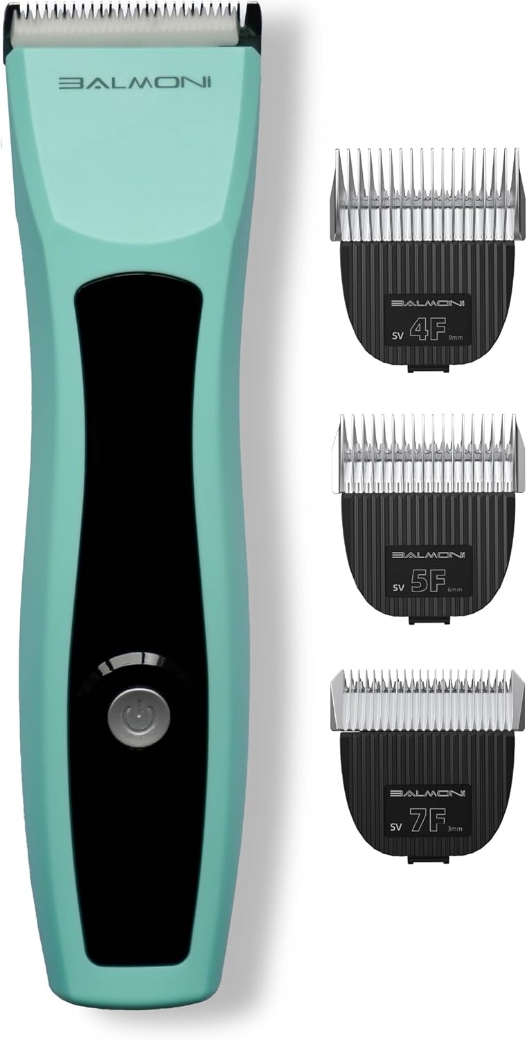 Cordless Pet Trimmer for Dogs & Cats - Rechargeable Grooming Clipper with Detachable Metal Blade, Low-Noise Motor, Supports Optional Blade Lengths (Parent) (Green, Single) - Image 13