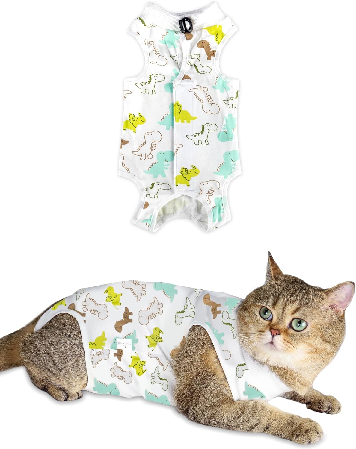ANWA 2 Pack Cat Recovery Suit - Breathable Cat Onesie for Cats After Surgery Female, Kitten Surgery Recovery Suit Female Abdominal Wounds - Image 13