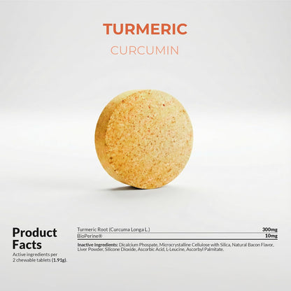 Veterinarian approved turmeric curcumin tablets for all life stages of dogs